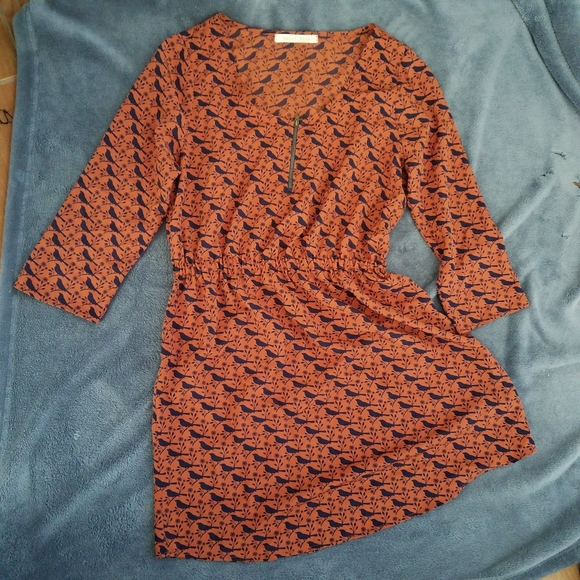 Sweet Rain Dress with Bird Pattern, Med. - Picture 7 of 8